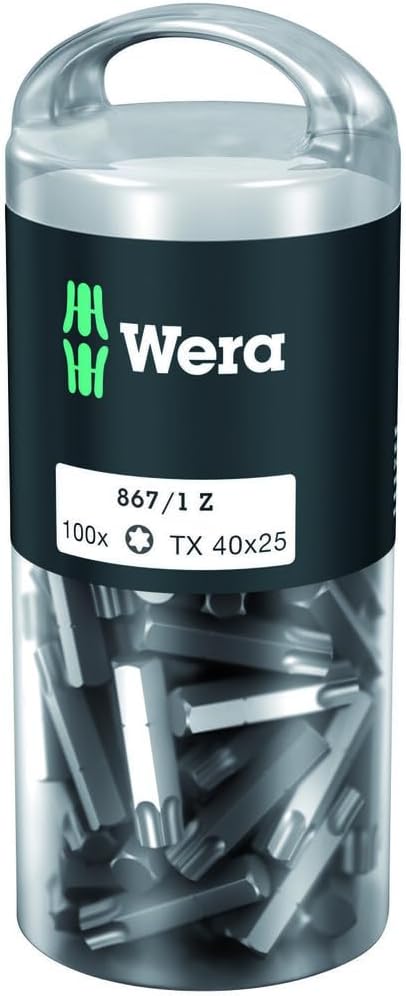 Wera 05072452001 867/1 Z TORX® DIY Bits, TX 40 x 25 mm, 100-teilig, TX 40 x 25