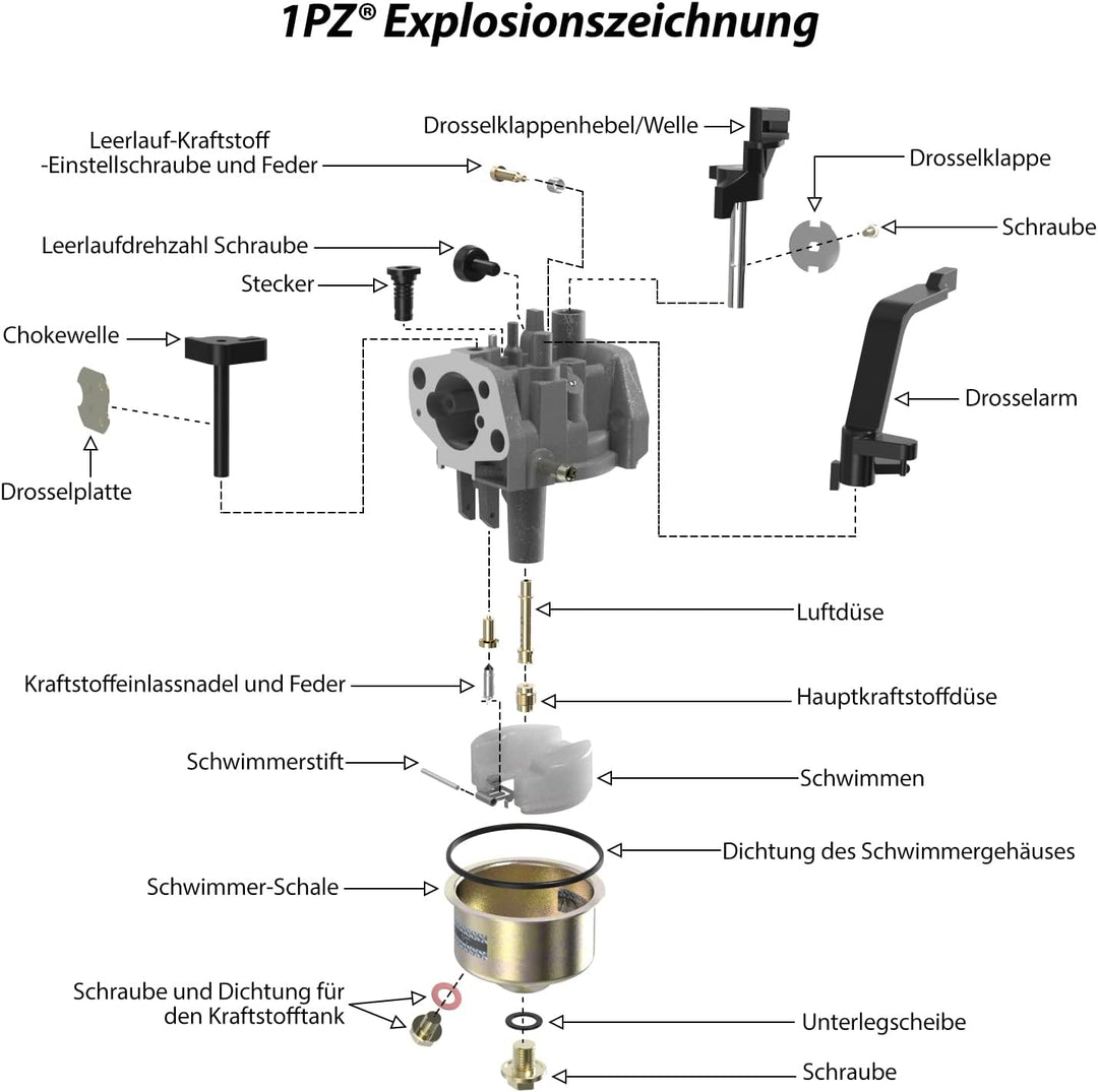 1PZ 5HX-7MZ Generator Vergaser Kit Ersatz für GX160 GX200 168F 2KW-3KW Motorgenerator Rasenmäher Str