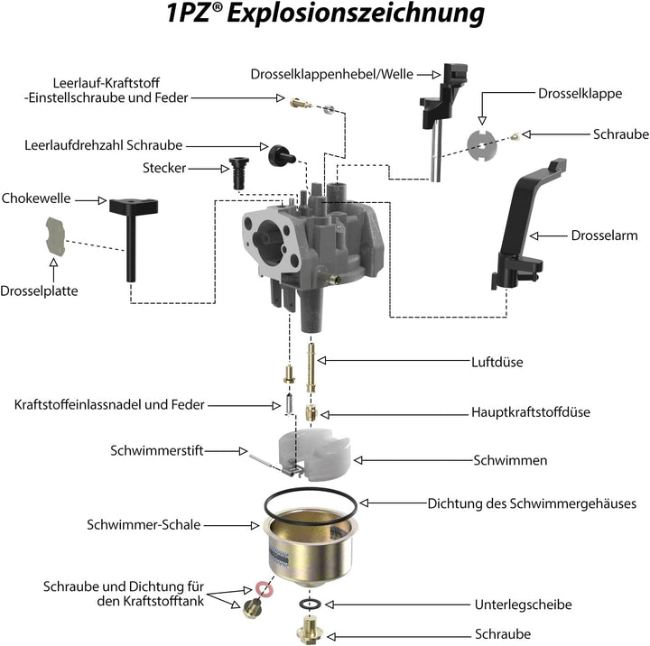 1PZ 5HX-7MZ Generator Vergaser Kit Ersatz für GX160 GX200 168F 2KW-3KW Motorgenerator Rasenmäher Str