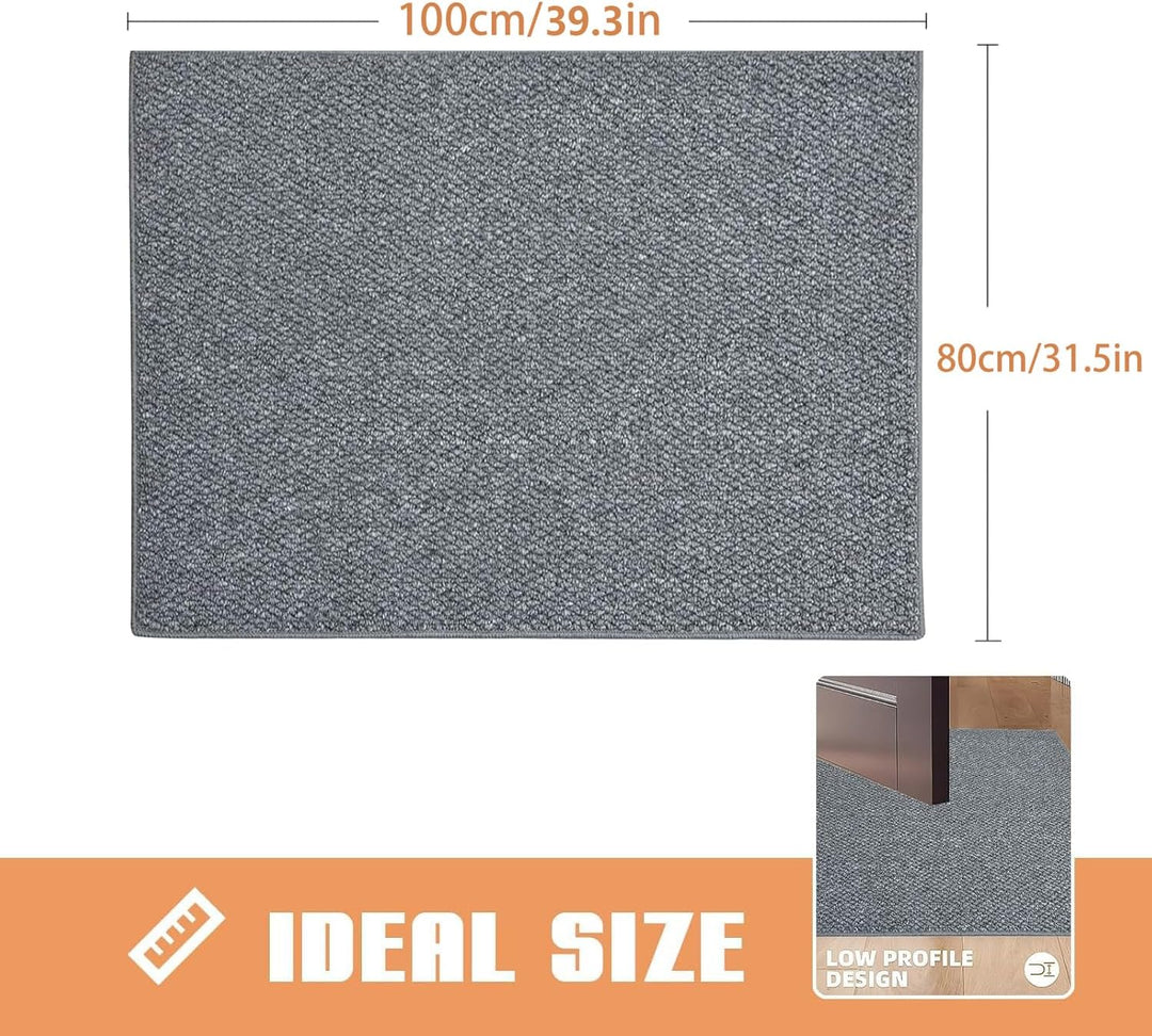Schmutzfangmatte Innen 80x100 cm, Rutschfest Fussmatte Aussen und Innen, Waschbar Sauberlaufmatte Tü