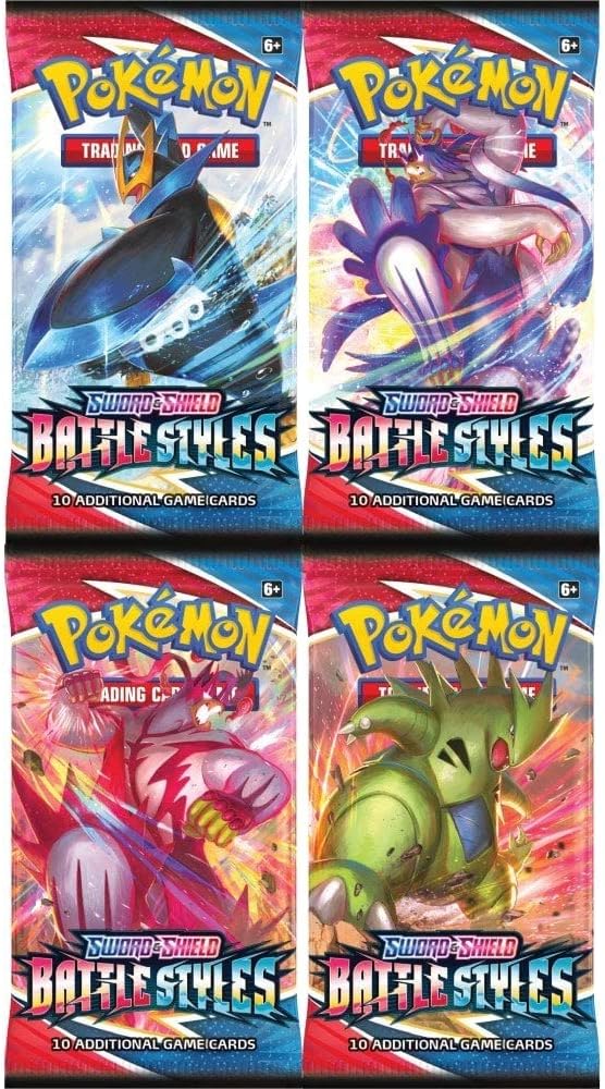 Pokemon Karten Booster Packs (4 Verschiedene Modelle) - Battle Styles - Englisch