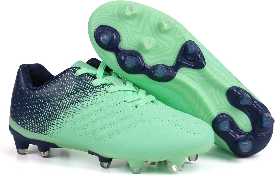 JABASIC Fussballschuhe Kinder Jungen Mädchen Sportliche Outdoor Stollenschuhe Kinder 30 EU Grün Mari