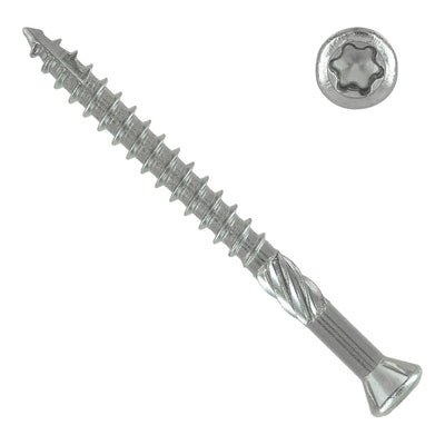 200 Stück Terrassenschrauben 5,0 x 40 Torx | Edelstahl A2 Blank | Rostfrei | Universalschraube | Sch
