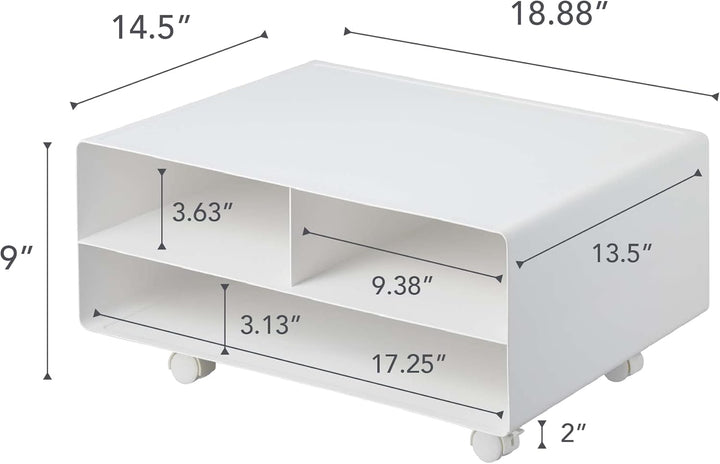 YAMAZAKI Tower Druckerstation, Legierter Stahl, Weiss, One Size