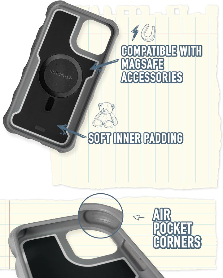 Smartish iPhone 13 Pro Schutzhülle – Gripzilla kompatibel mit MagSafe [Rugged + Tough] Gepanzertes S