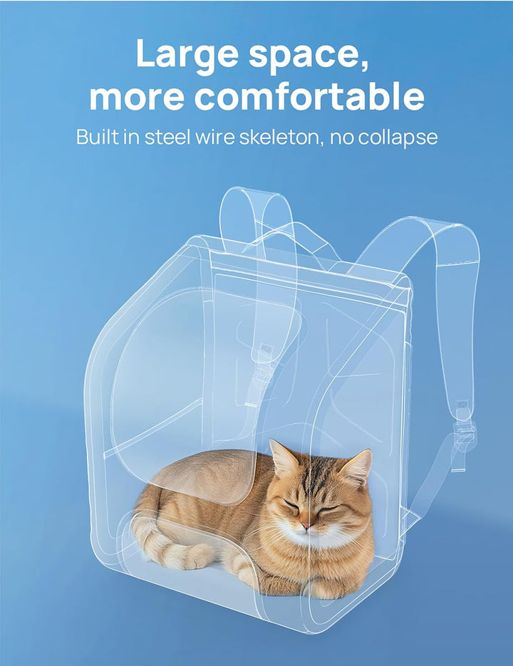 pecute Katzenrucksack Bubble Haustier Rucksack mit Netzfenster, Tragbare und Faltbare Katzentasche,