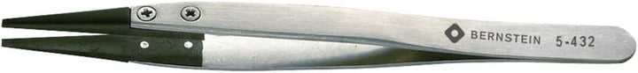 Bernstein Werkzeug Pinzette mit Carbofib Spitze, stumpfe Spitzen 2 mm breit, 125 mm, 5-432