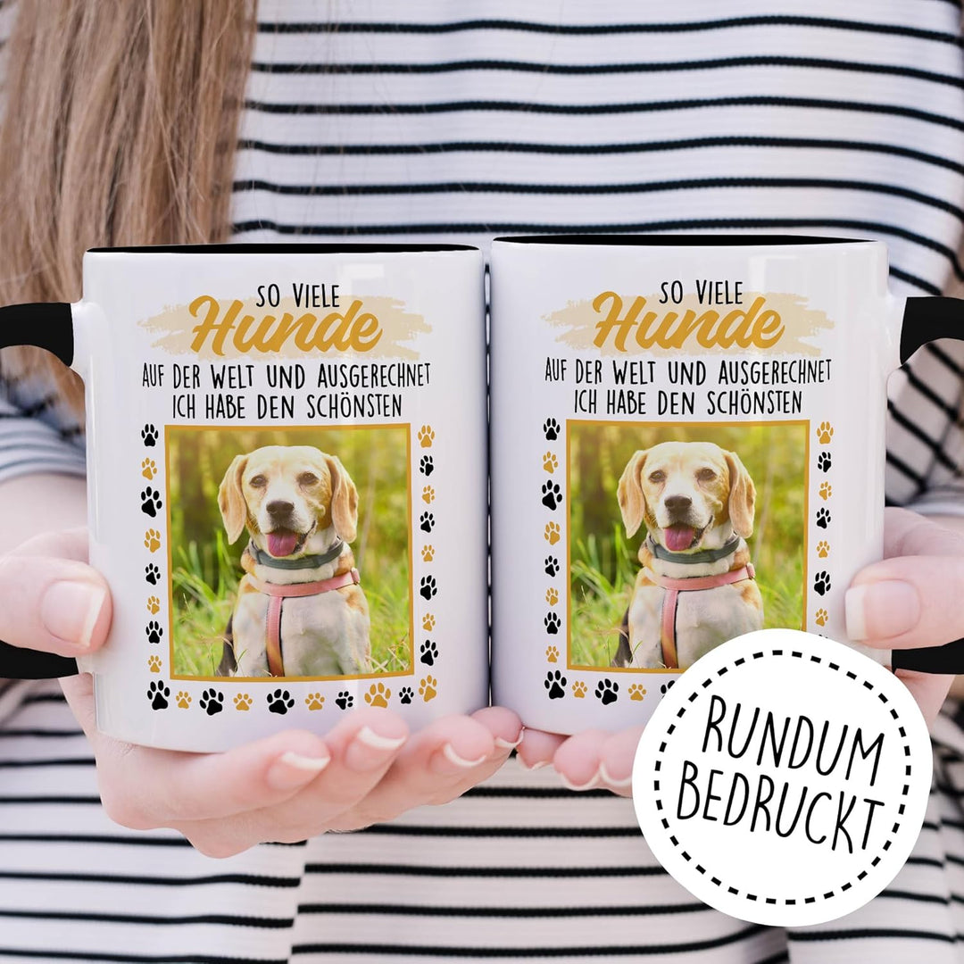 Tasse Hund personalisiert Geschenk So viele Hunde und ich habe den schönsten, Kaffeetasse eigenes Bi