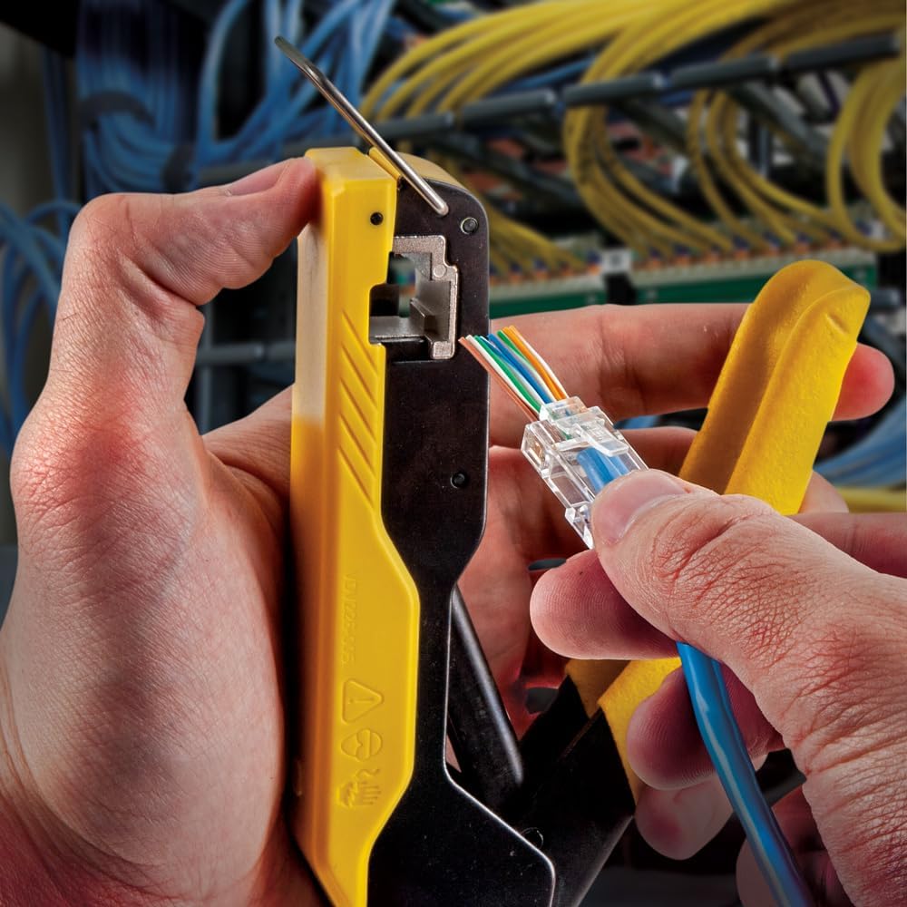 Kompakte Durchgangs-Crimper, modulare Crimper für Pass-THU RJ45 Datenstecker Klein Tools VDV226-005