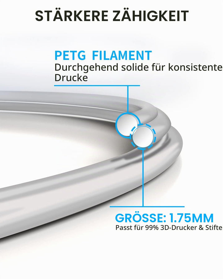 GEEETECH Matte PLA Filament 1,75mm pla Filament für 3D-Drucker, 1 Spule 1kg, Neu Grau