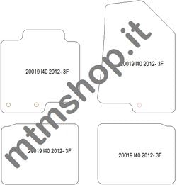 MDM fussmatten für Hyundai i40 CW ab 07.2011- Passform wie Original aus Velours, Automatten mit Absa