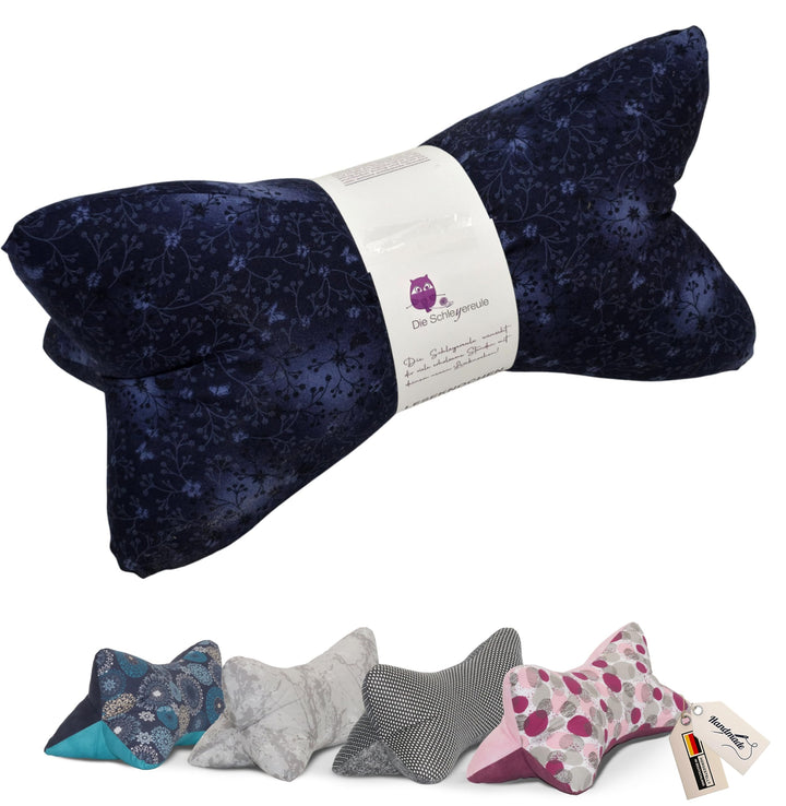 Leseknochen Blumen Nackenkissen floral Handmade in Deutschland aus Baumwolle, waschbar und ergonomis