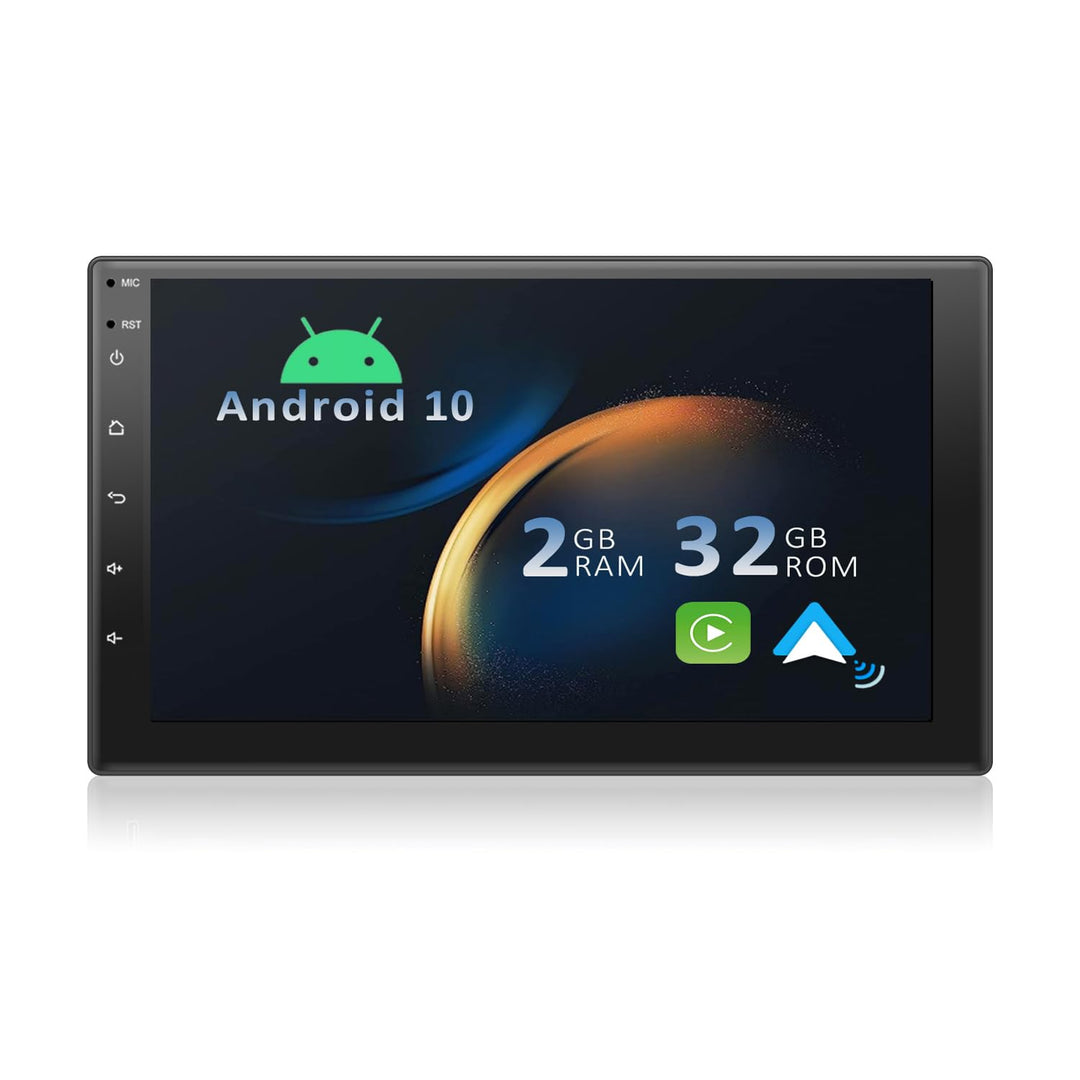 YUNTX Android 10.0 Doppel Din Autoradio mit navi - GPS 2 Din - Rückfahrkamera einbeziehen - 7 Zoll -
