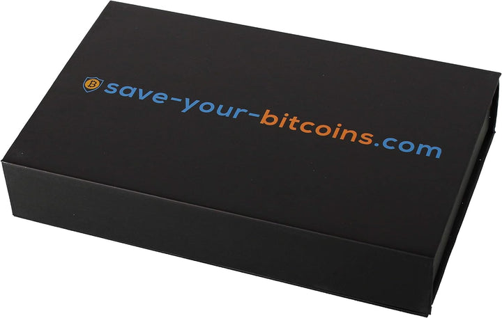 Save-Your-Bitcoins Private Key - Recovery Metallplatte aus Edelstahl (V4A), Kit mit 3 Platten + Grav
