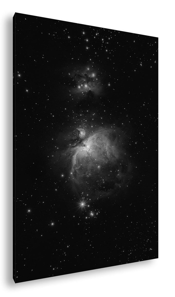 die Weiten des Weltalls Effekt: Schwarz&Weiss, Format: 80x60 als Leinwandbild, Motiv fertig gerahmt