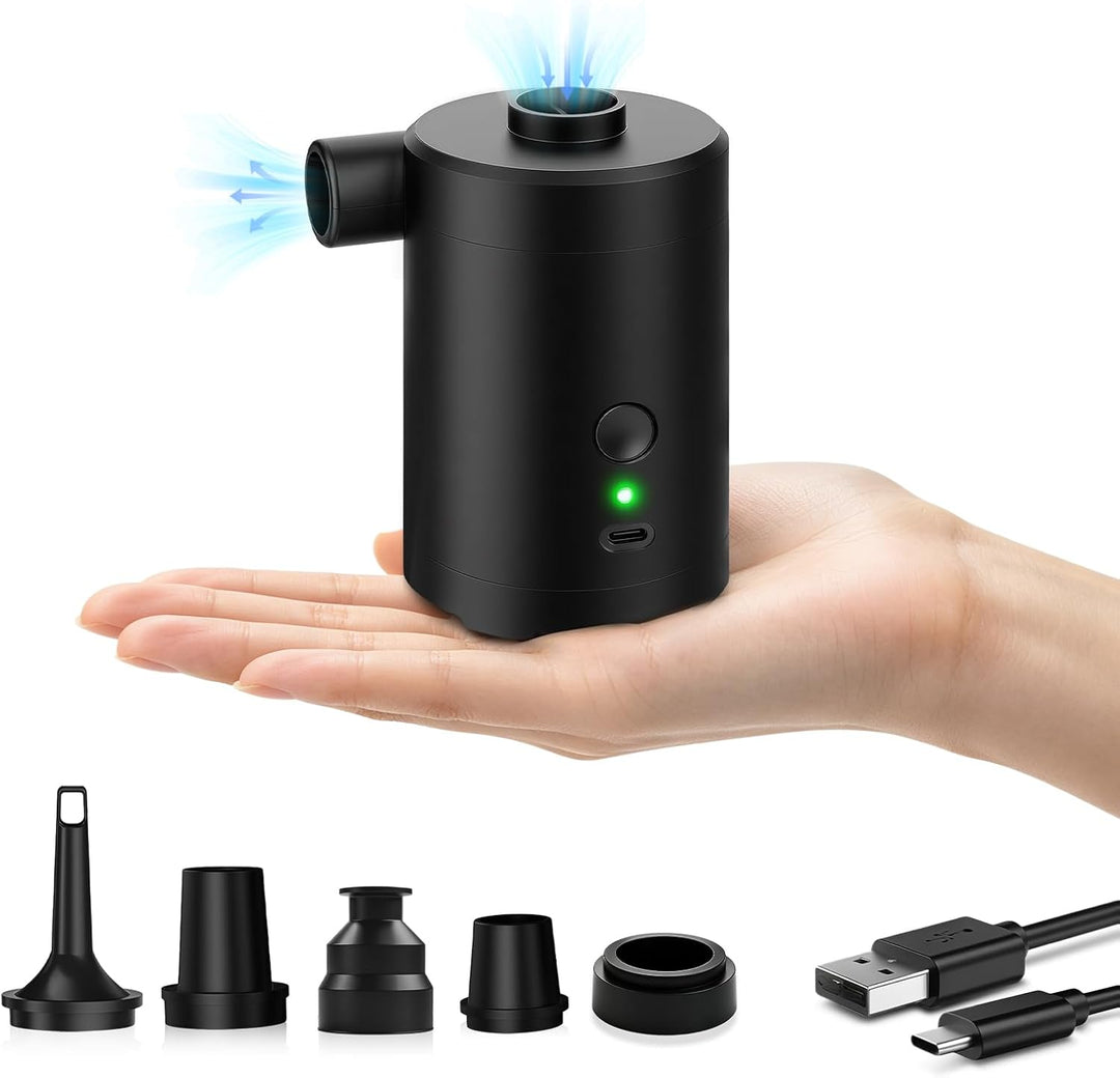 Flintronic Elektrische Luftpumpe, Mini Wiederaufladbare Akku Luftpumpe, Quick-Fill Inflator Deflator