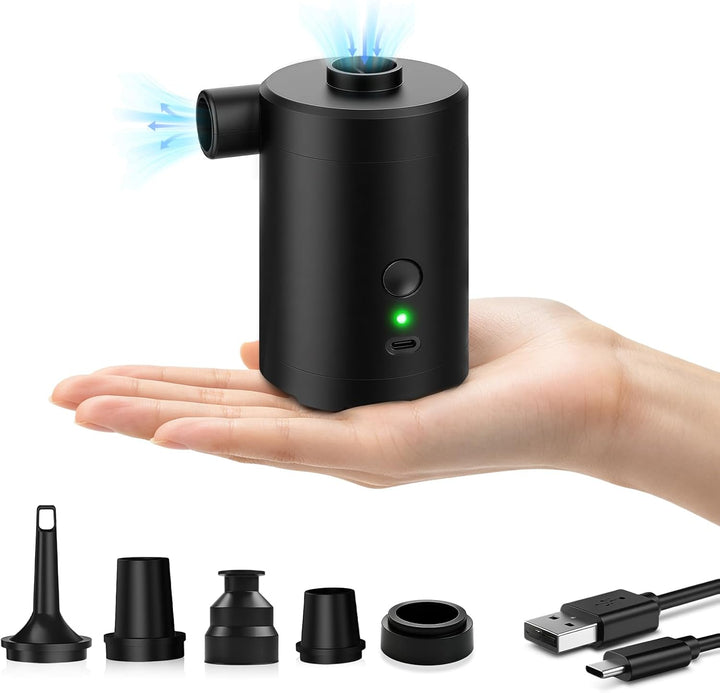 Flintronic Elektrische Luftpumpe, Mini Wiederaufladbare Akku Luftpumpe, Quick-Fill Inflator Deflator