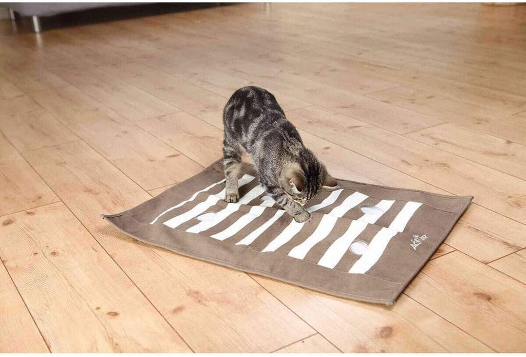 TRIXIE Spieldecke "Cat Activity Pföteldecke, 70 × 50 cm, braun/creme" für Katzen - 46005