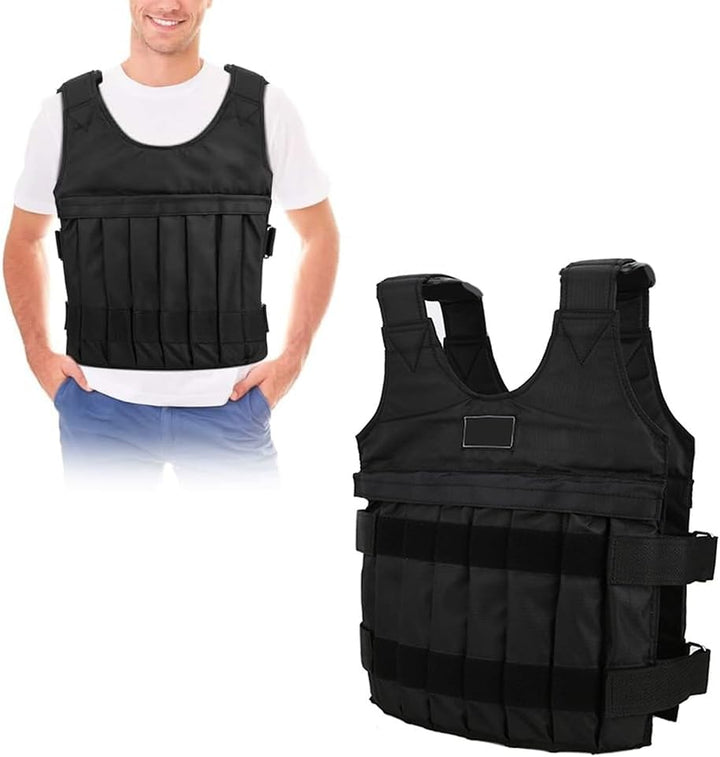Tiiyee Gewichtsweste, 20 kg, voll verstellbare Gewichtsweste, Trainingsgerät, Heimkrafttraining für