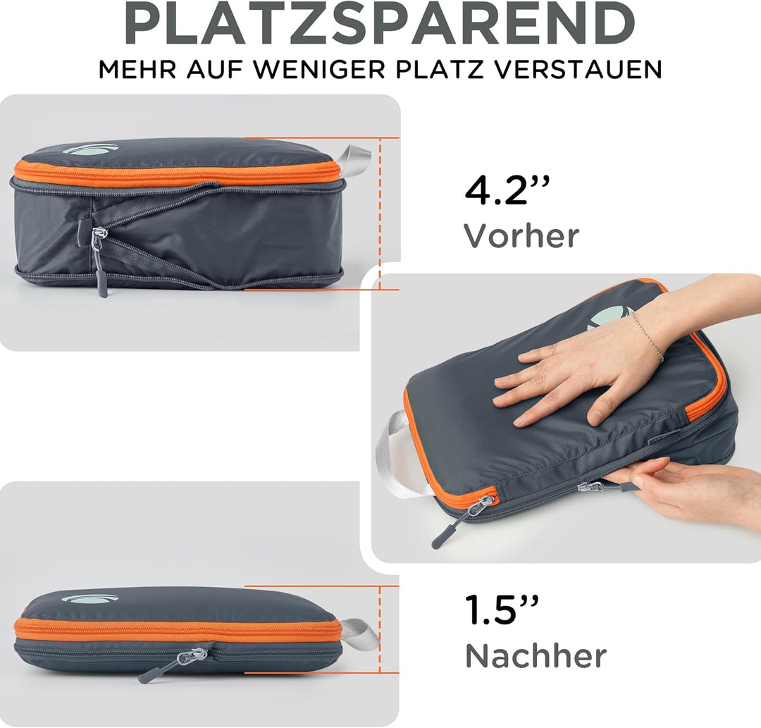 Cipway Kompression Koffer Organizer Set für Rucksack ，Ultraleichte Packtaschen Compression Packing C