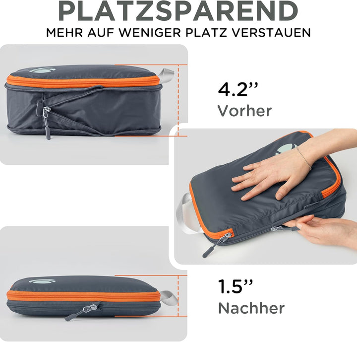 Cipway Kompression Koffer Organizer Set für Rucksack ，Ultraleichte Packtaschen Compression Packing C