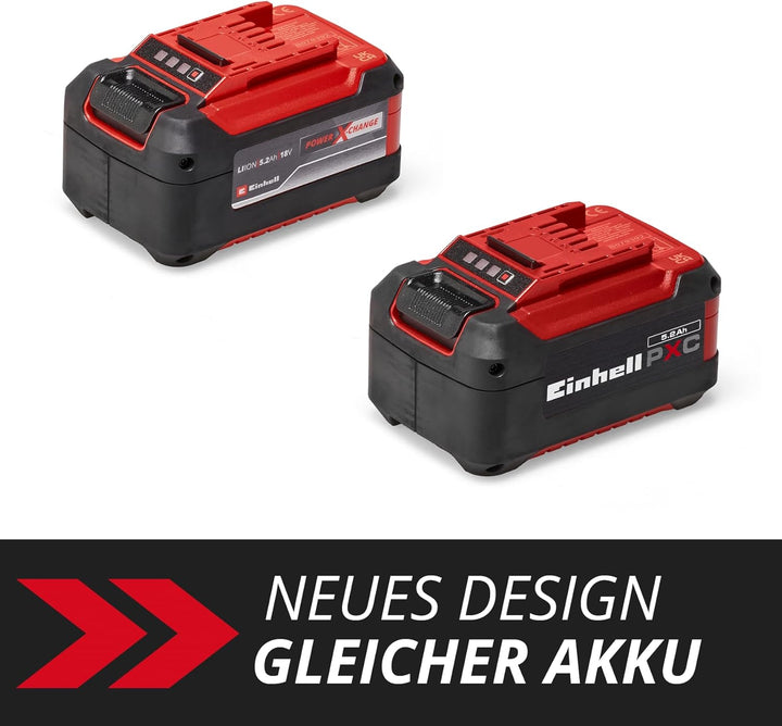 Einhell System Akku Power X-Change Plus (Lithium Ionen Akku, 18 V, 5,2 Ah, passend für alle Power X-