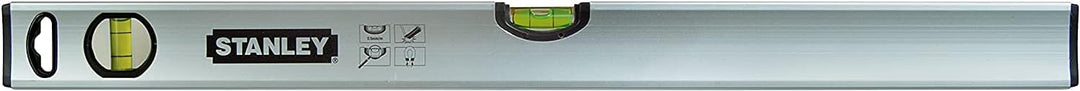Stanley Wasserwaage Klassik (120 cm Länge, magnetisch, schlagfeste Blocklibelle, grosse Seitenlibell