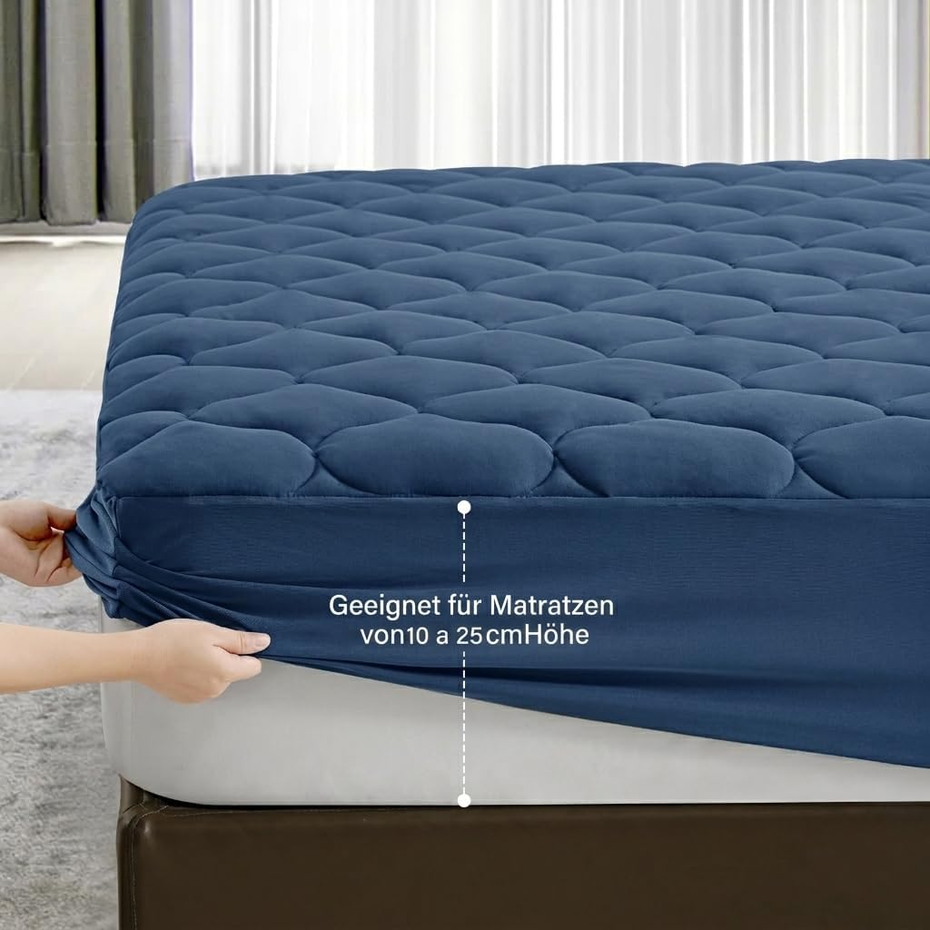 DUANDUAN Matratzen Topper 160x200cm,weicher Topper, Matratzenauflage mit tiefen Taschen,Maschinenwas