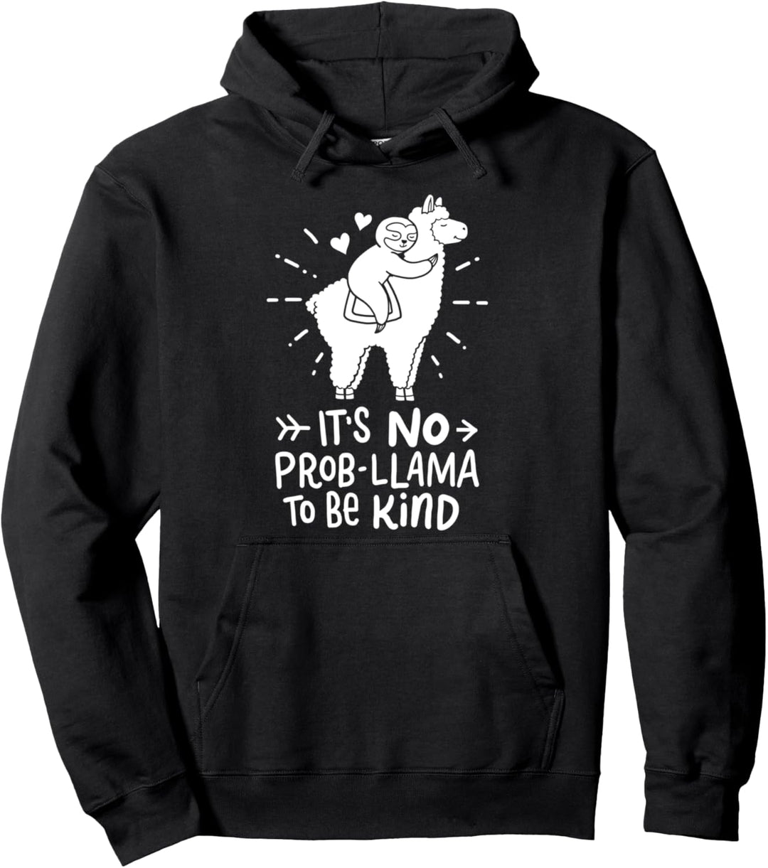 Lama Faultier Freundlichkeit Pullover Hoodie