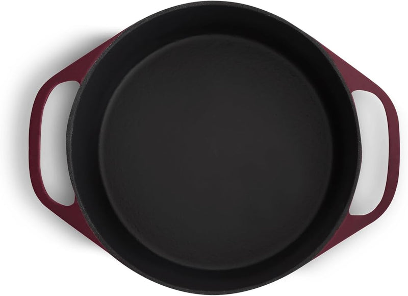 SPRINGLANE Cocotte mit Deckel, Rot, rund, 28 cm, 6 L, Gusseisen Bräter, Schmortopf Induktion… 28cm R