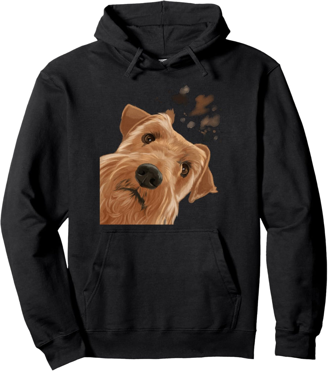 Neugieriger Hund Irish Terrier Pullover Hoodie