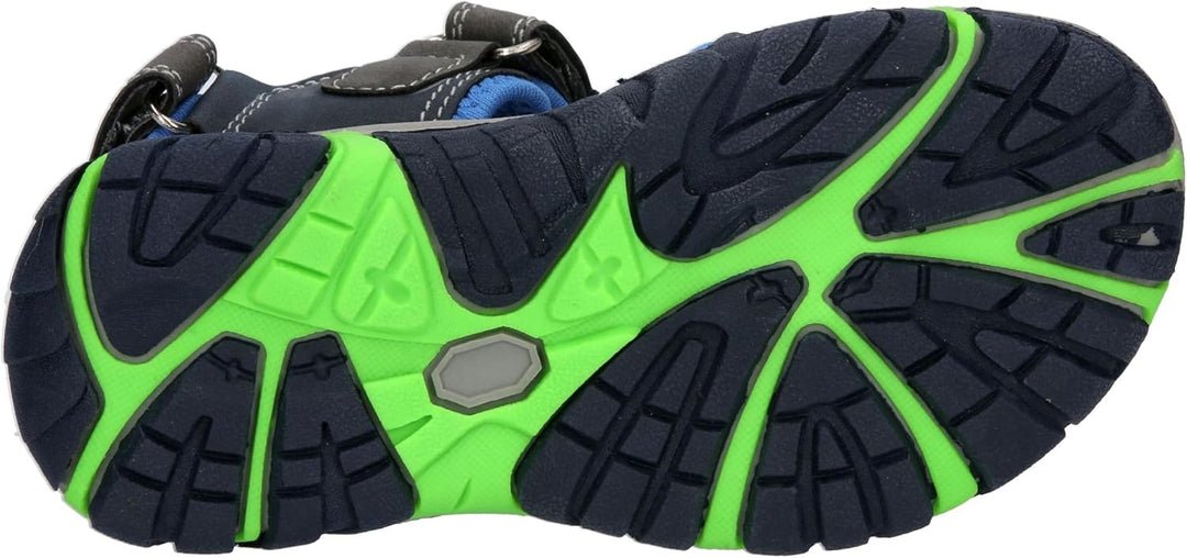 Lico Jungen Emil V Sandalen 26 EU Grau Blau Lemon, 26 EU Grau Blau Lemon