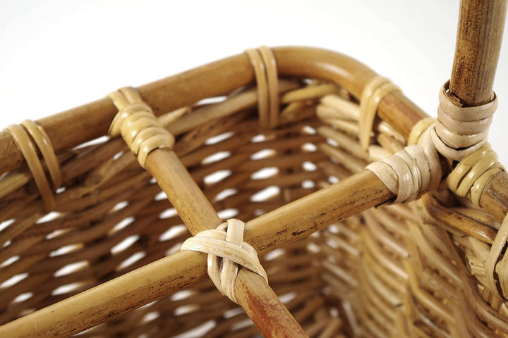 Kobolo Flaschenkorb Flaschenträger für 6 Flaschen aus Rattan