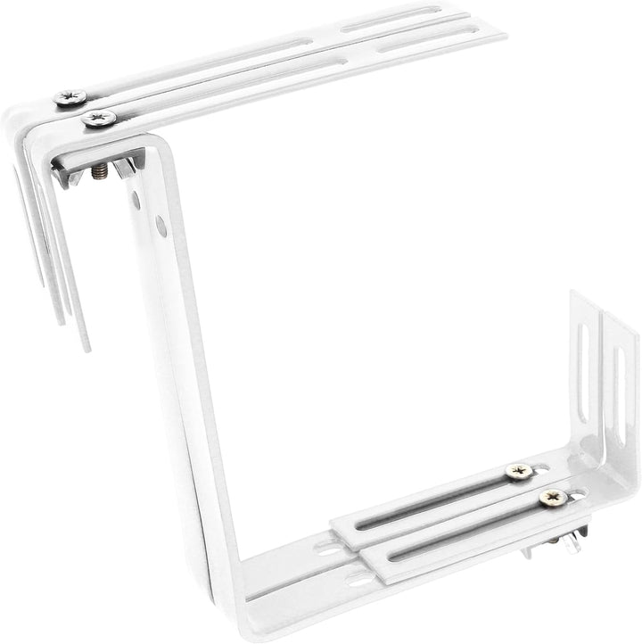 com-four® 4X Blumenkastenhalter für Balkon-Brüstungen und Geländer - Flexible Befestigung aus Metall