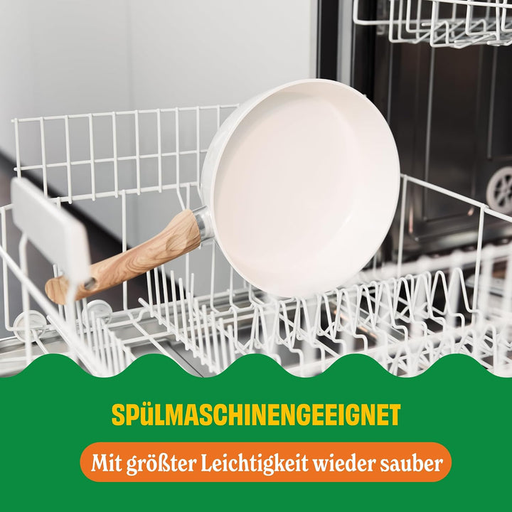 Cook & Pan - Go Blue Topfset und Pfannenset, 3-teilig-Induktionsgeeignet-PFAS frei Keramik-Beschicht
