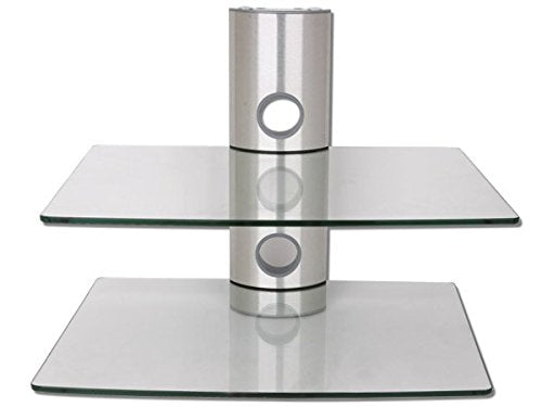 Drall Multimedia Wandregal Glasablage für DVD Bluray Player Spielkonsolen Hi-FI Receiver Wandhalteru