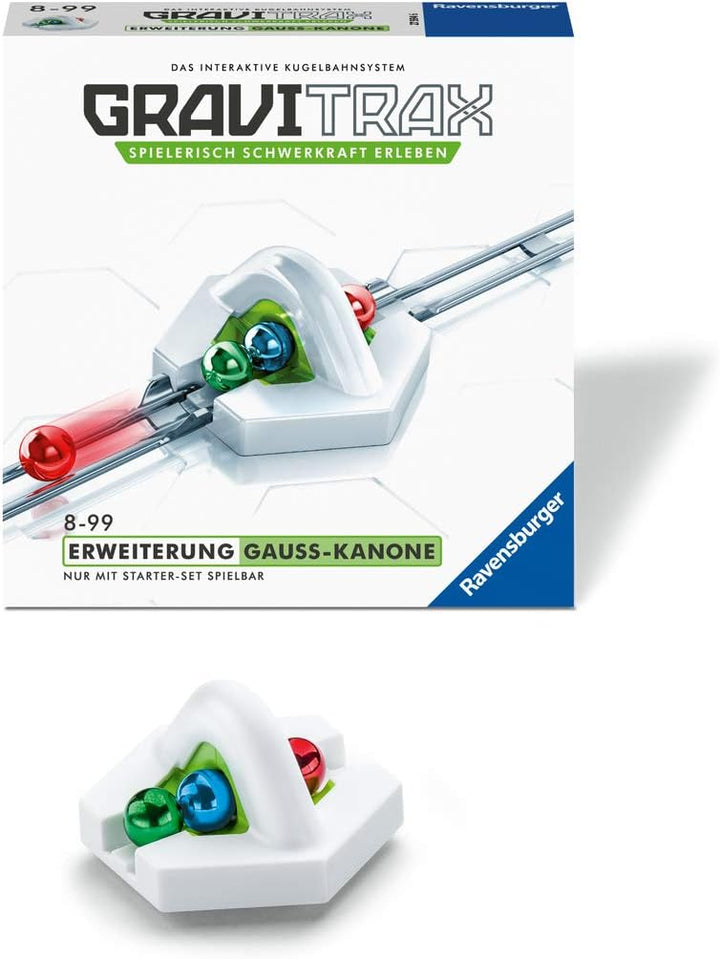 Ravensburger GraviTrax Erweiterung Gauss-Kanone - Ideales Zubehör für spektakuläre Kugelbahnen, Kons