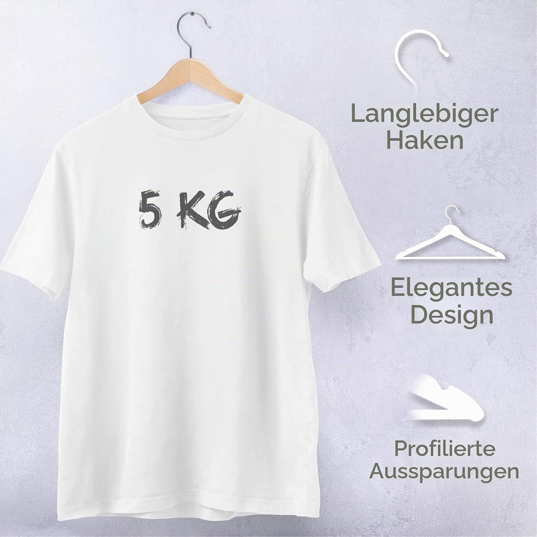OGIVO Kleiderbügel aus Holz - Holzbügel Natur für Ihren Garderobe - Haken um 360° drehbar - Einkerbu