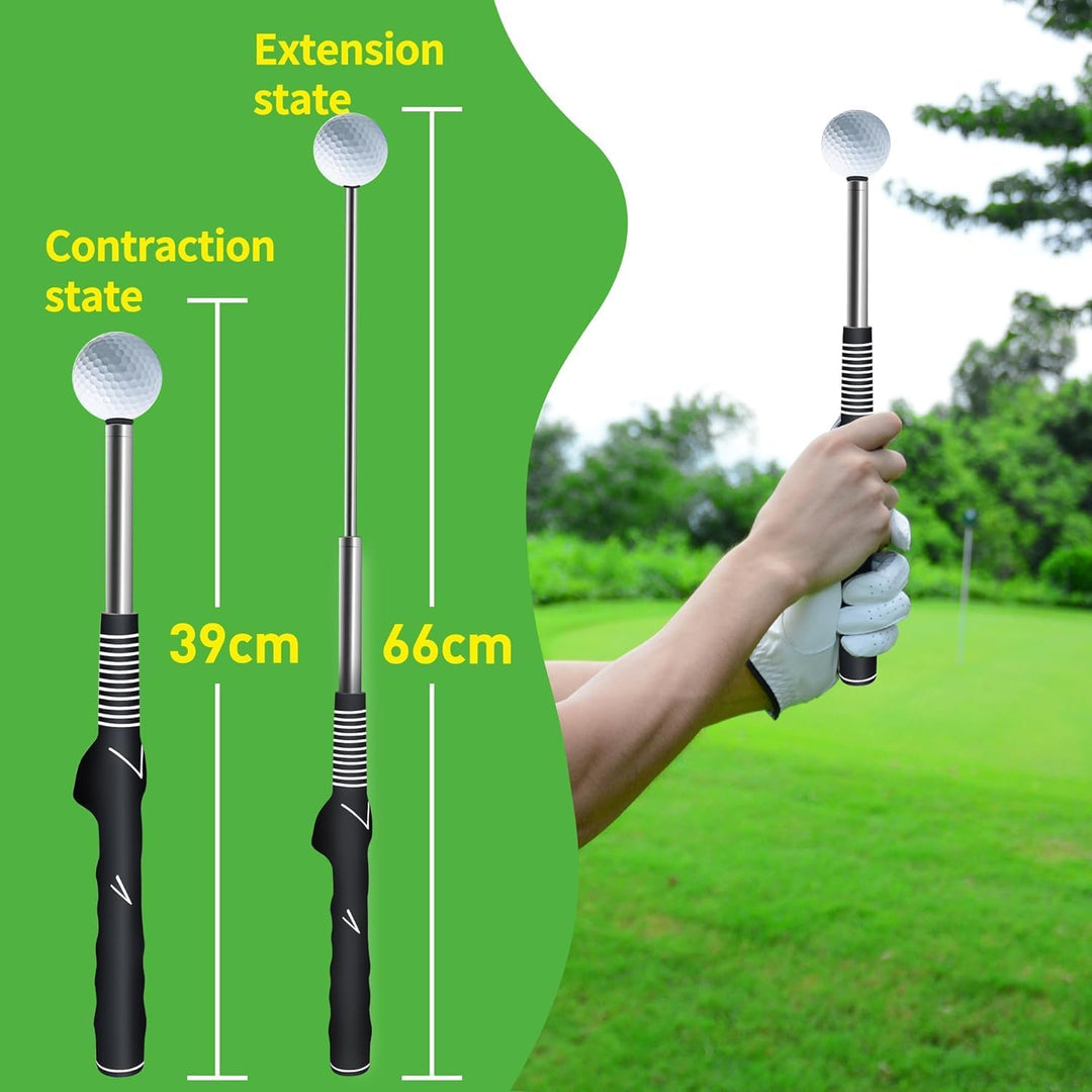 HH-Golf Rhythm Click Sound Teleskop Warm Up Golf Swing Trainer, Korrekturieren Gesturer Trainingshil