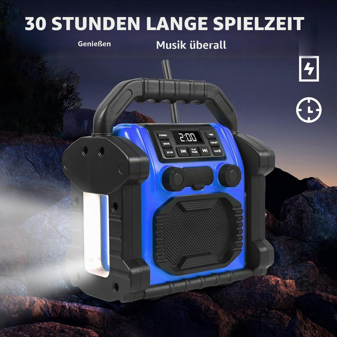 Outdoor Lautsprecher Bluetooth Wireless, 8000mAH Batterie, IPX 66 Wasserdicht, Handy Laden, Tragbare