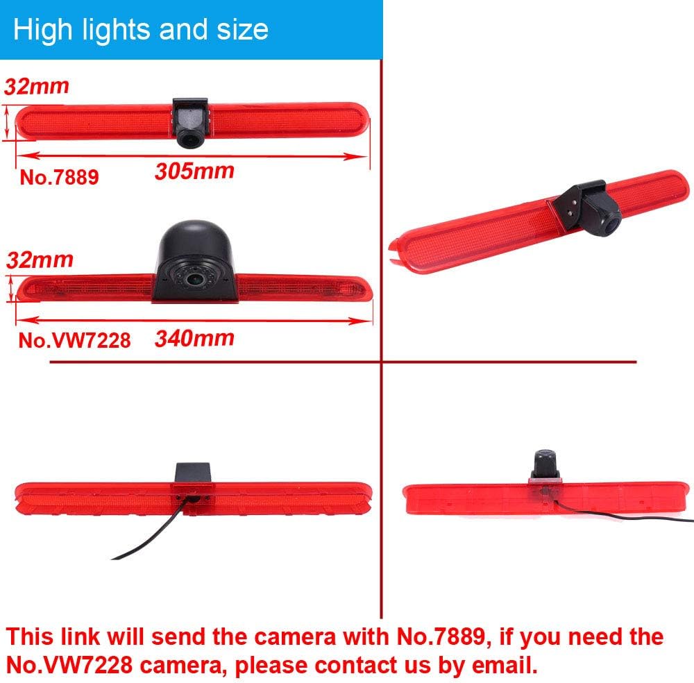 「12mm Objektiv CMOS Rückfahrkamera+ 4.3 Zoll Auto Rückspiegel」Bremsleuchte Auto Dach Rückfahrkamera