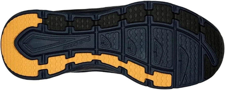Skechers Herren D'lux Walker - Get Oasissneakers 42 EU Navy Engineered Mesh Yellow Trim, 42 EU Navy