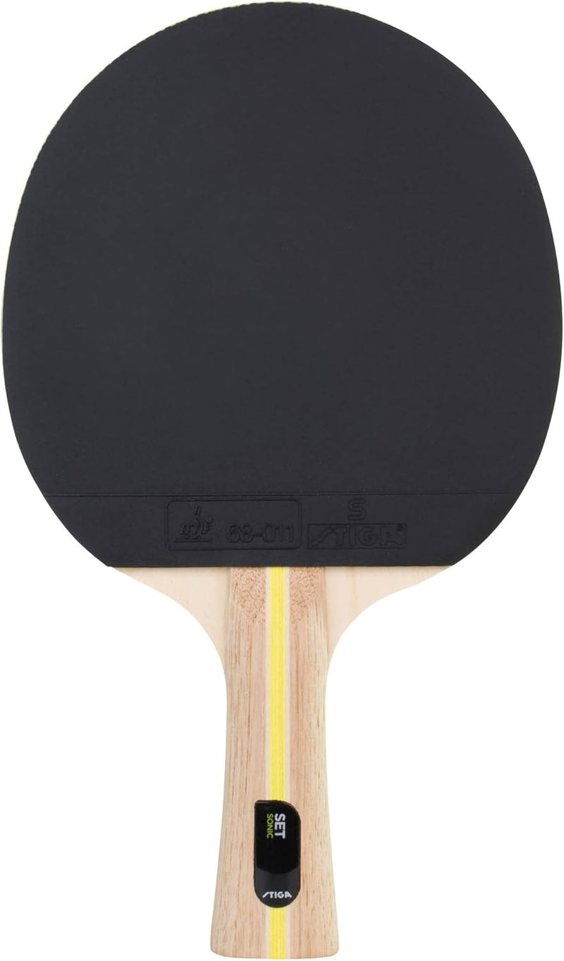 STIGA Sonic Tischtennisschläger und Bälle Set-Tischtennisset Tabletennis Racket, Rot/Schwarz