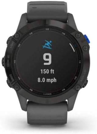 Garmin Fenix 6 Pro Solar Multisport GPS-Uhr mit Solarladefunktionen, erweiterte Trainingsfunktionen