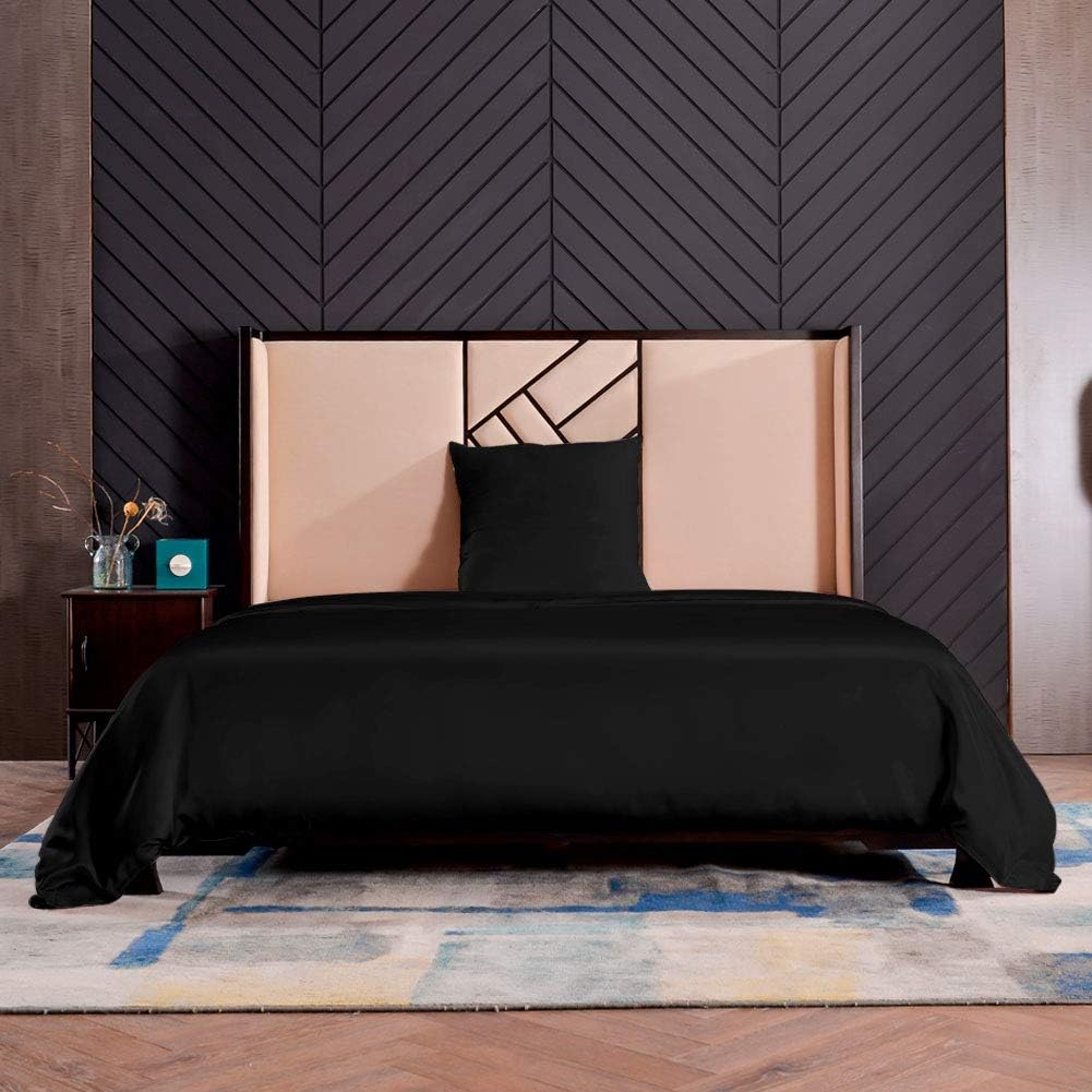 THXSILK Seidenbettwäsche Set 2 teilig, Bettbezug 135 x 200 cm und 80 x 80 cm Kissenbezug, Hypoallerg