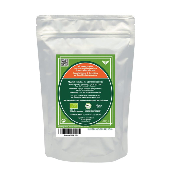 Azafran BIO Suppengemüse (Gewürzmischung) für Brühe ohne Hefe, Glutamate, Fett, Salz und Zucker 1kg