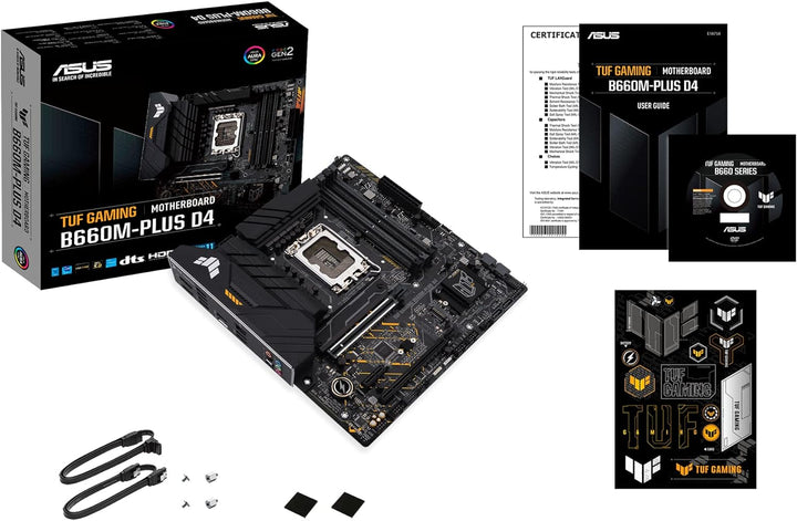 ASUS TUF GAMING B660M-PLUS D4 Mainboard Sockel Intel LGA 1700 (Intel B660, mATX, DDR4 Speicher, PCIe