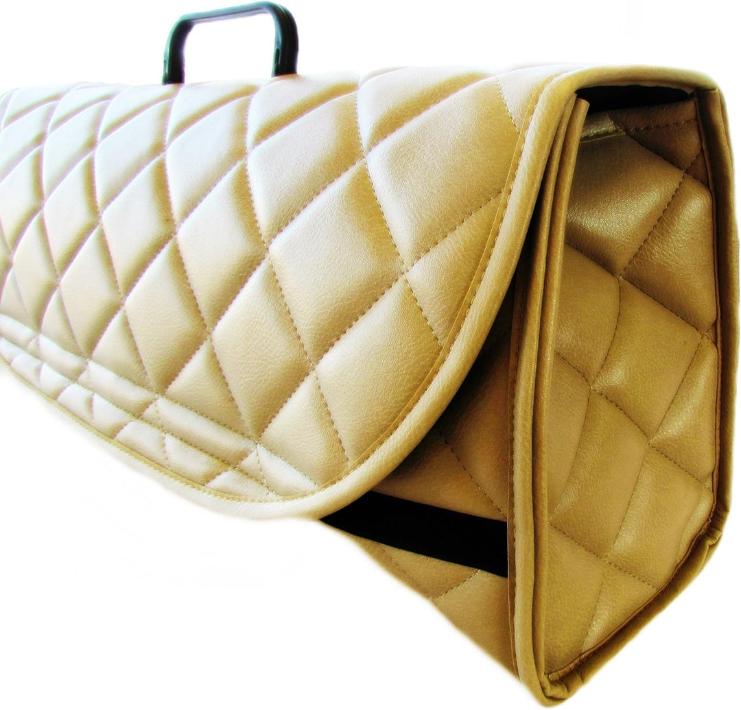 Luxus Auto Organizer beige Kofferraum Werkzeugtasche PKW KFZ Tasche Leder