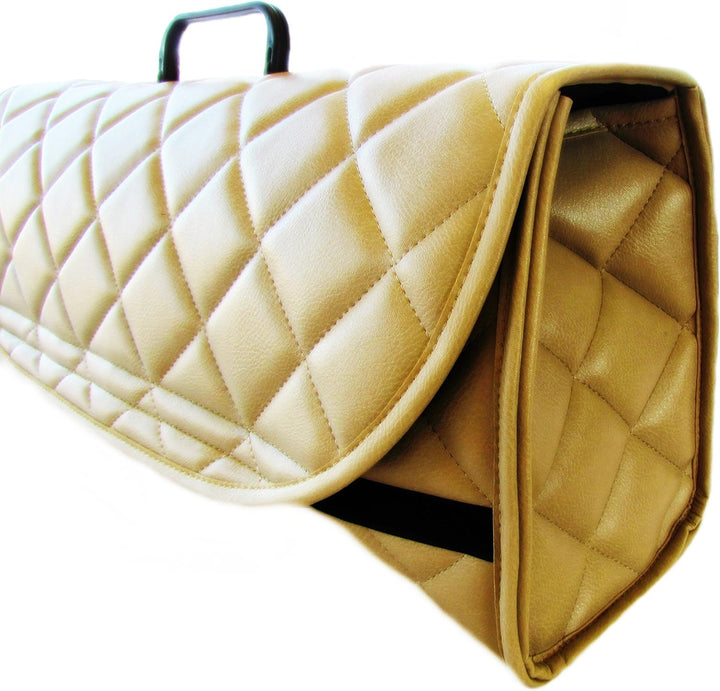 Luxus Auto Organizer beige Kofferraum Werkzeugtasche PKW KFZ Tasche Leder