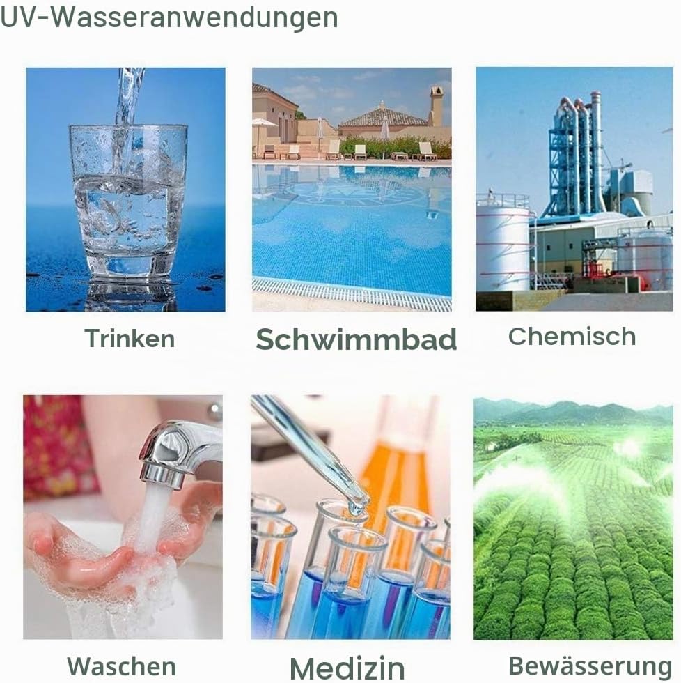 Realgoal 16W UV Wasserreiniger 2 GPM UV Wasserfilter, zusatzliche 1 Lampe hinzufugen 16w-einheit Zus
